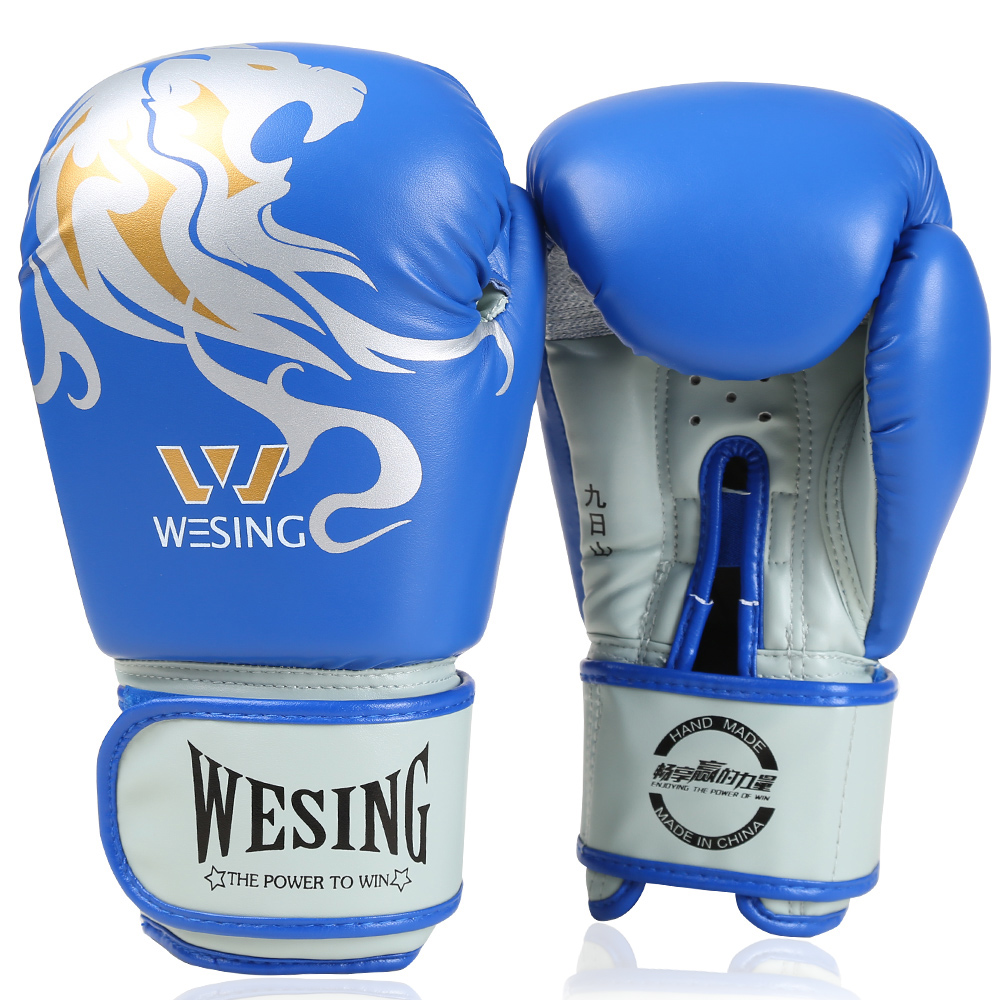 Wesing Lion Boxing Gloves Kickboxing Bagwork Gel Sparring Training Gloves for Women and Men Workout Exersize Gloves