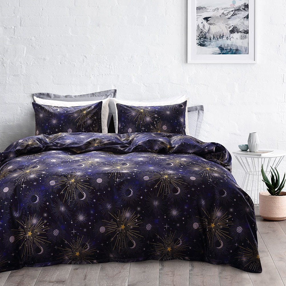 Us 68 78 Galaxy Bedding Set Universe Star Print Duvet Cover Galaxy Bedding Set Universe Star Print Duvet Cover With Pillowcases 3 Pieces Queen King Size Bed Item No 451101