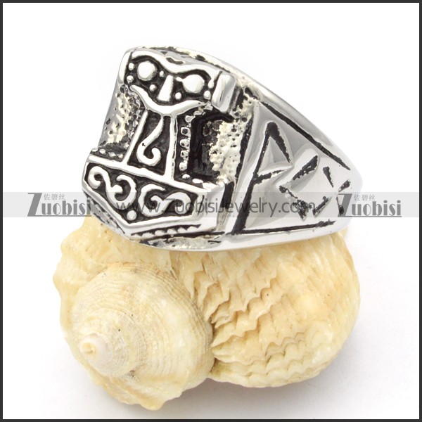Stainless Steel Hammer Of Thor Rings R000379 Zuobisi Jewelry Stainless Steel Hammer Of Thor Rings R000379 Item No