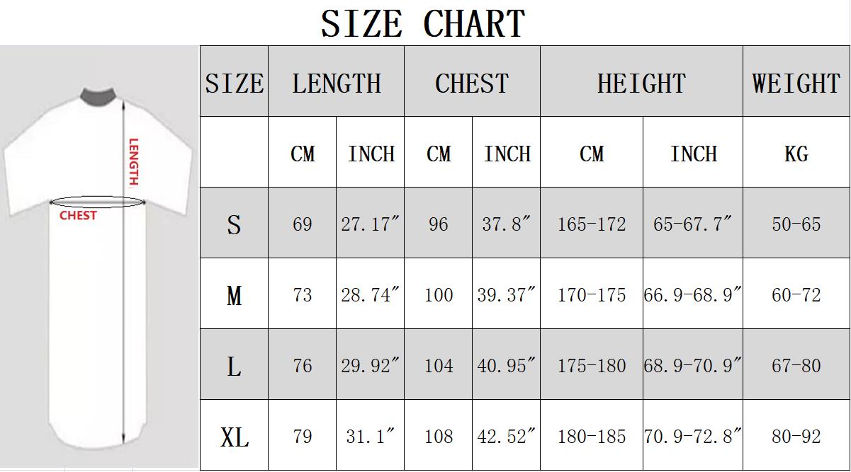 Mexico Shirt Size Chart