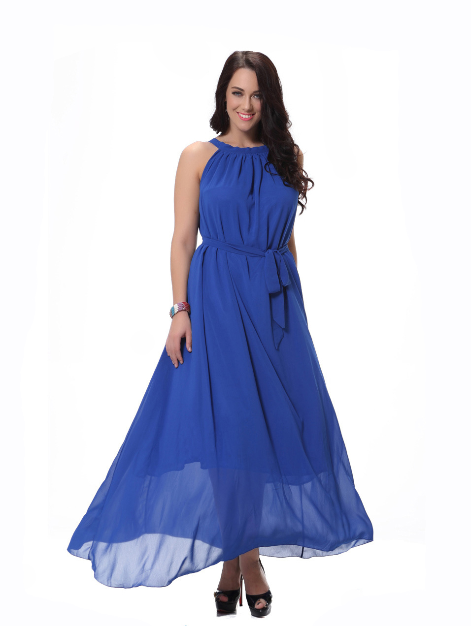 Blue Chiffon Dress