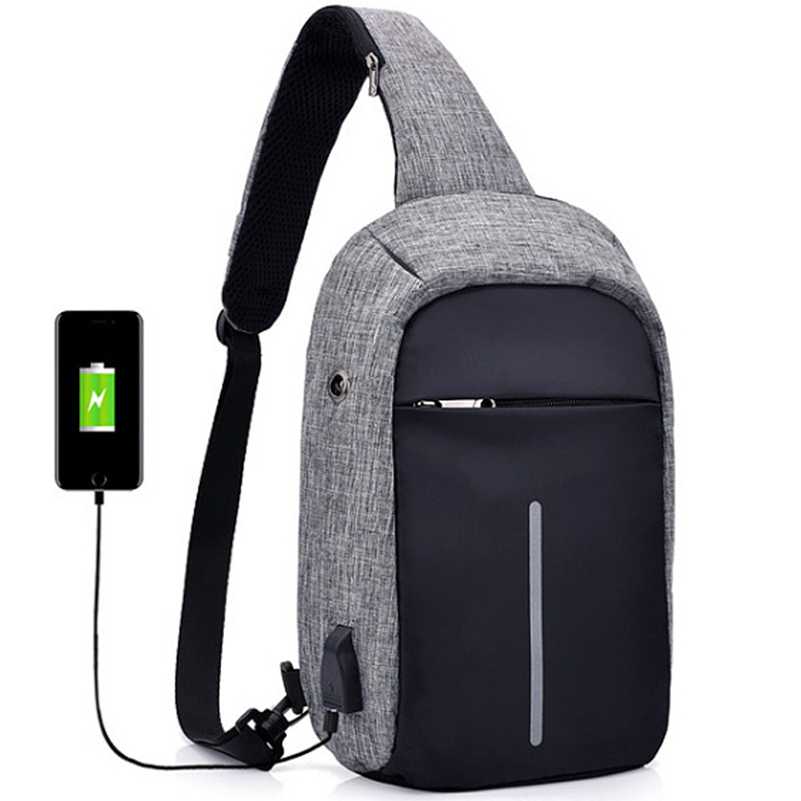 Onebling External Usb Charging Port Laptop Bag Men Sling Women Chest Cycling Sports With Headphone Jack Onebling External Usb Charging Port Laptop Bag Men Sling Women Chest Cycling Sports With Headphone Jack