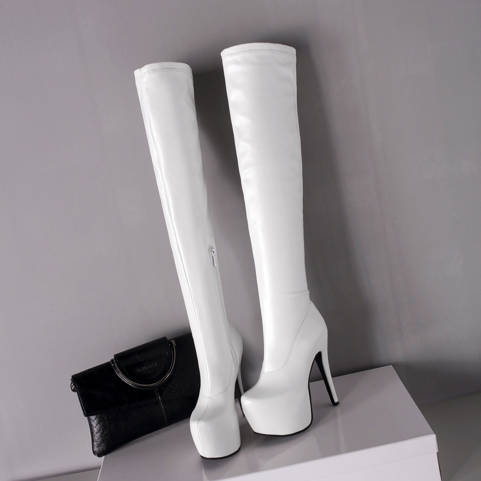long white boots cheap