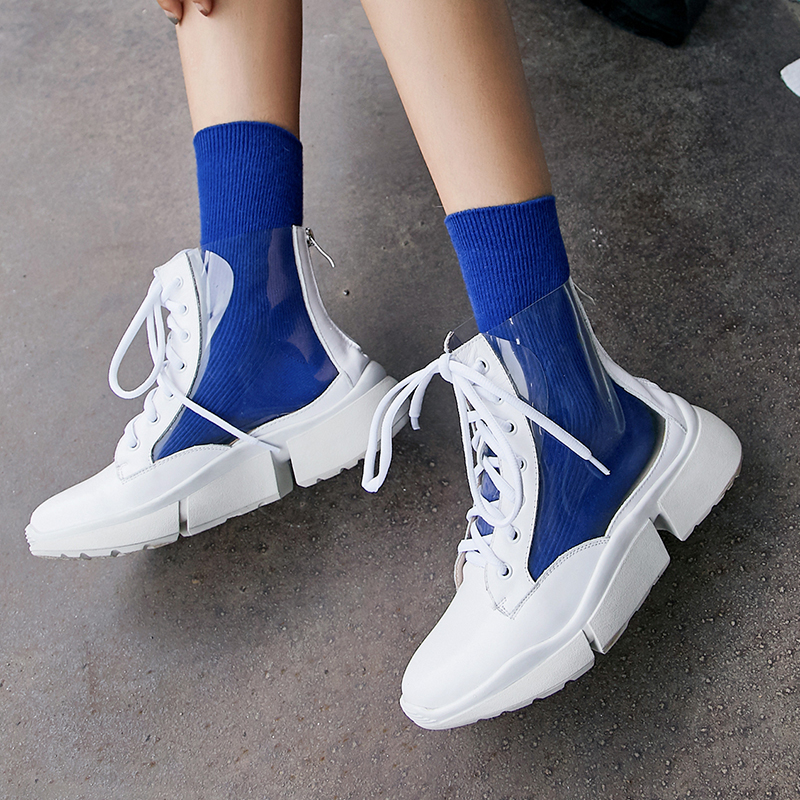 clear pvc sneakers