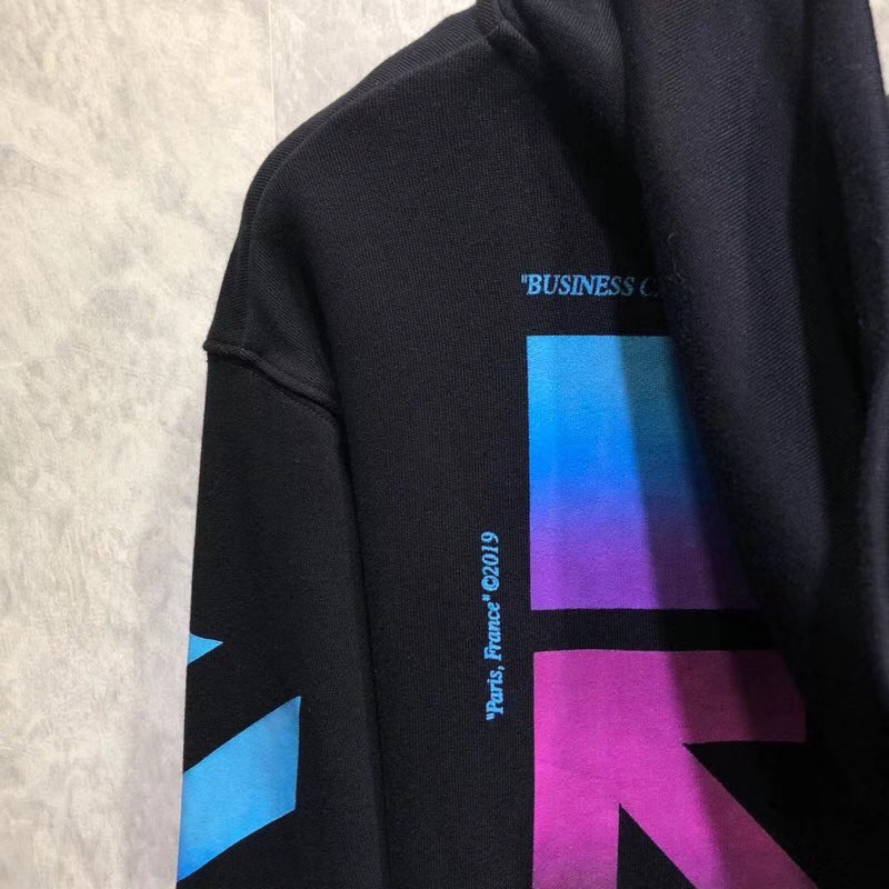 off white blue and purple hoodie