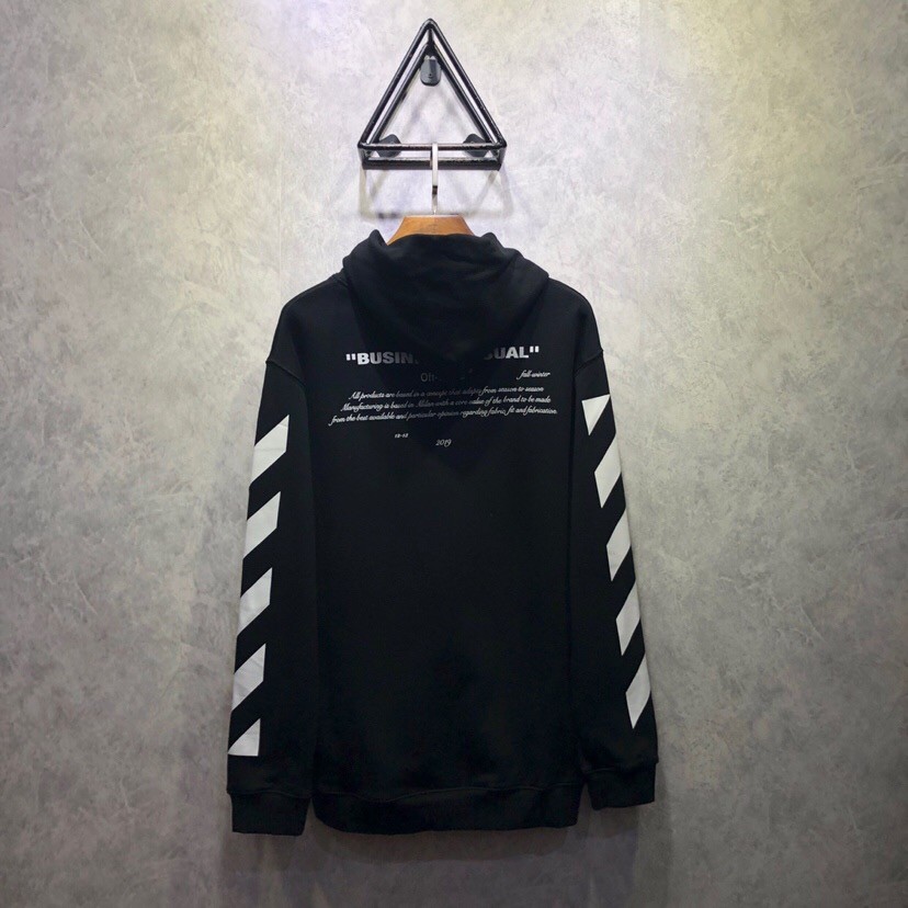 Us 148 Off White 19ss Bernini Print Business Casual Hoodie M