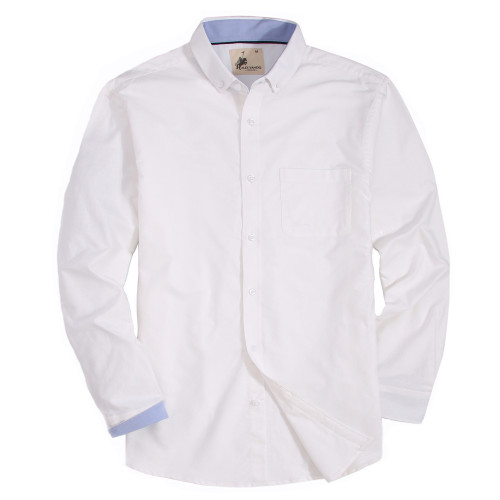Best Mens Button Down Regular Fit Long Sleeve Oxford Casual Shirt