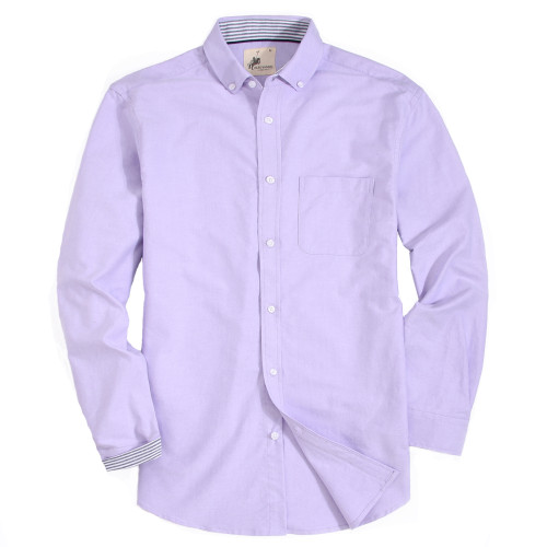Best Mens Button Down Regular Fit Long Sleeve Oxford Casual Shirt