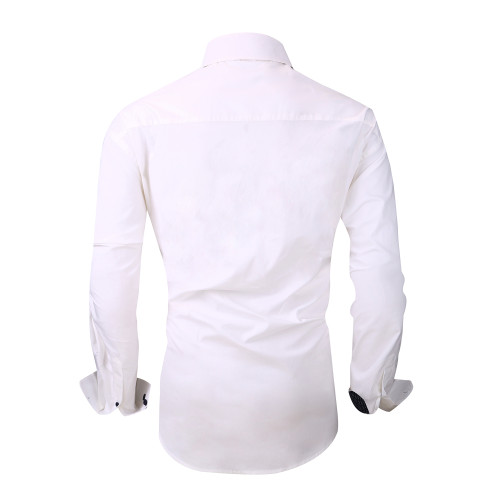 Mens Big Tall Dress Shirts Cotton Casual Regular Fit Long Sleeve