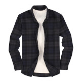 Mens Button Down Regular Fit Long Sleeve Flannel Casual Shirt Factory Outlet