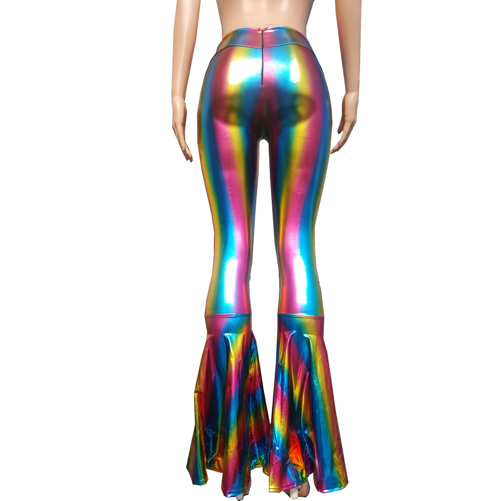 rainbow bell bottom pants