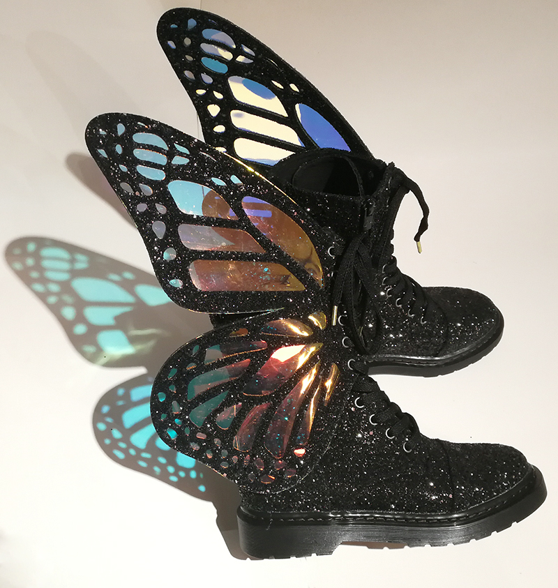 Black Glitter Butterfly Wings 