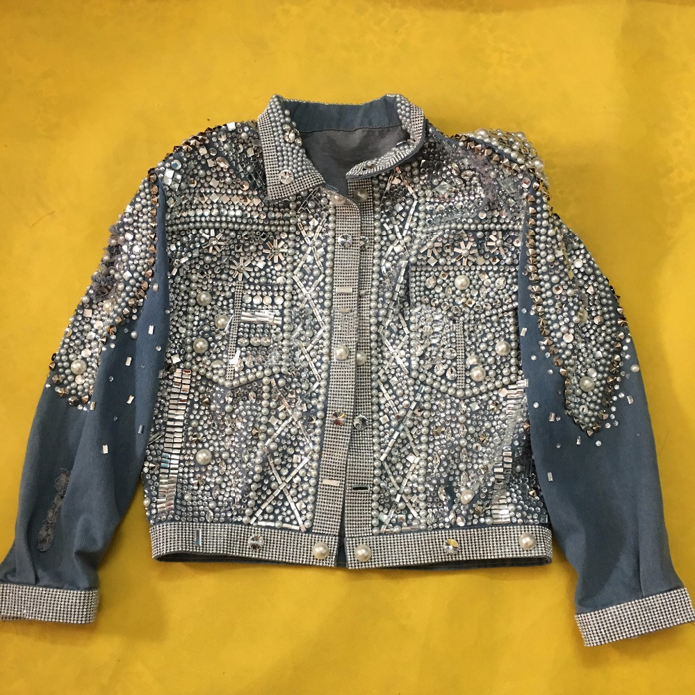 rhinestone denim jacket