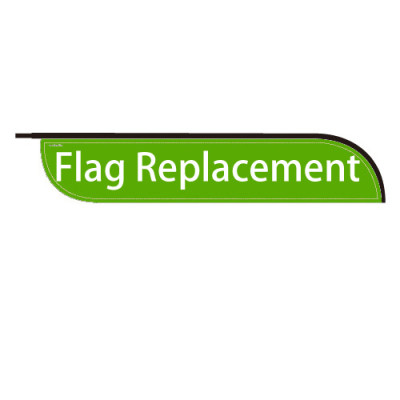 Replacement 14FT Round Feather Banners with Custom Graphics