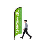 Wave Shape 10FT Feather Flags with Custom Graphics