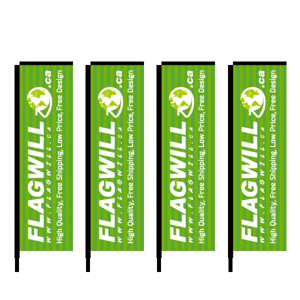 4Piece 8.5ft Blade Flags with Custom Graphics