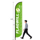 Round Shape 14FT Feather Flags with Custom Graphics