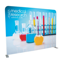 10FT Straight Tension Fabric Display with Custom Graphics