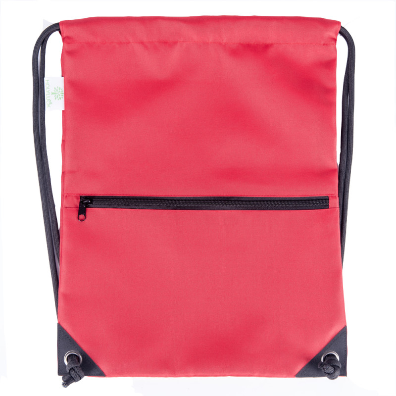 HOLYLUCK Men & Women Sport Gym Sack Drawstring Backpack Bag red