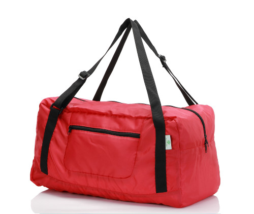 Free shipping HOLYLUCK Foldable Travel Duffel Bag For Women & Men Luggage Great for Gym (Red)