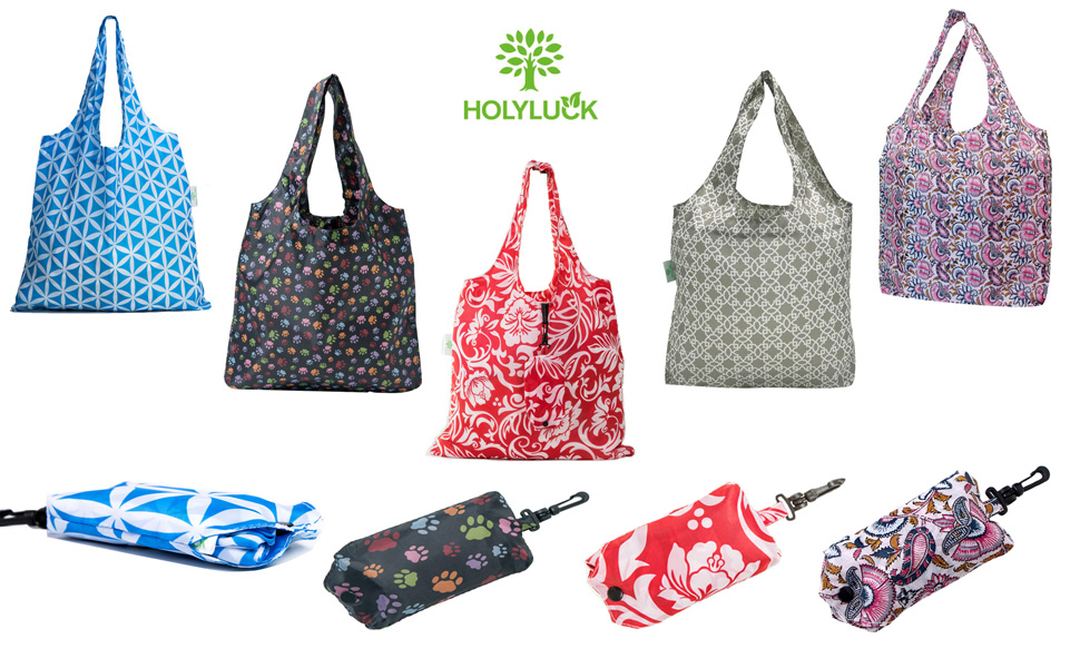 Reusable Folding Polyester Tote Bags