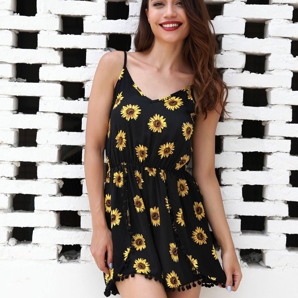 sunflower romper womens