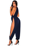 Sexy neck-tied side-open Jumpsuits