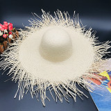 Wide Large Wide Brim Raffia Straw Hats Beach Fashion Summer Big Straw Sun Hat