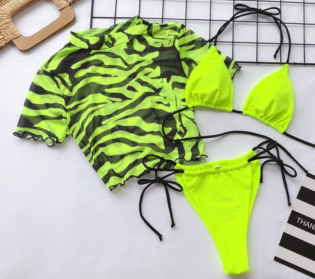half bikini dress