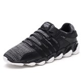 Plus Size Men Running Shoes Breathable Flywire Mesh Sneakers Patchwork Lace Up Jogging Walking Fitness Sport Shoes Mens Trainers