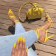 Sandals summer new pointy fish mouth cross belt stiletto shoes large