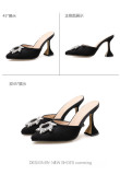 High heeled sunflower pointed wine glass and sandals for women