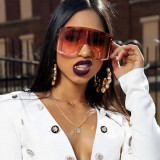 Oversized Square Sunglasses Women Luxury Brand Designer Vintage Rimless Metal Female Sun Glasses Gradient Goggle Dropship