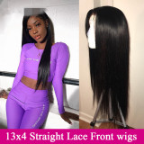 Pre Plucked Hairline 13X4 Brazilian Straight Lace Frontal Wig With Baby Hair Remy