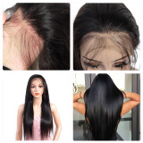 Pre Plucked Hairline 13X4 Brazilian Straight Lace Frontal Wig With Baby Hair Remy