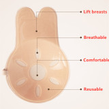 Cute Rabbit Bra Women Breast Petals Lifting Invisible Push Up Bra Tape Reusable Breast Adhesive Nipple Covers Fashion Sticky Bra