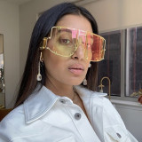 Oversized Sunglasses Women 2020 Sunglasses Men Vintage Sunglasses Luxury Retro Square Mens Sunglass Rihanna  Sun Glasses