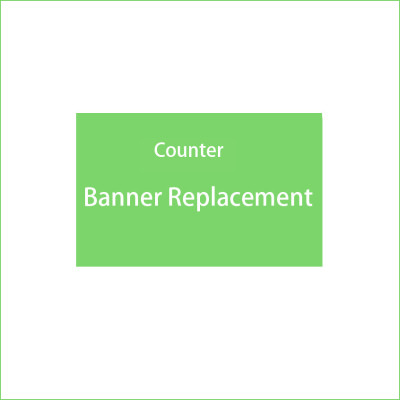 Replacement Counter Banner with Custom Graphics