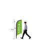 Wave Shape 3M Feather Flags with Custom Graphics