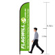 Flat Shape 5M Feather Flags with Custom Graphics