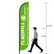 Round Shape 5M Feather Flags with Custom Graphics