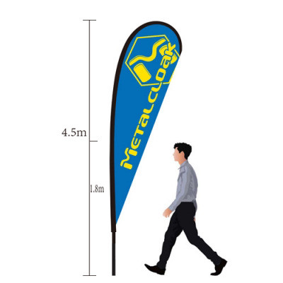 5M Teardrop Flags with Custom Graphics