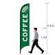 Wave Shape 5M Feather Flags with Custom Graphics