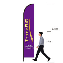 Flat Shape 5M Feather Flags with Custom Graphics