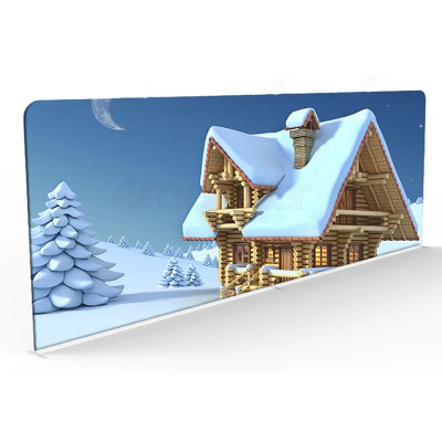 20FT Straight Stretch Fabric Display with Custom Graphics