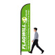 Flat Shape 5M Feather Flags with Custom Graphics