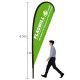 5M Teardrop Flags with Custom Graphics