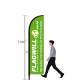 Flat Shape 4M Feather Flags with Custom Graphics