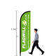 Round Shape 4M Feather Flags with Custom Graphics