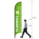 Wave Shape 5M Feather Flags with Custom Graphics